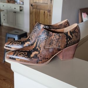 Never been worn!  Gorgeous!  Snake Skin Bootie